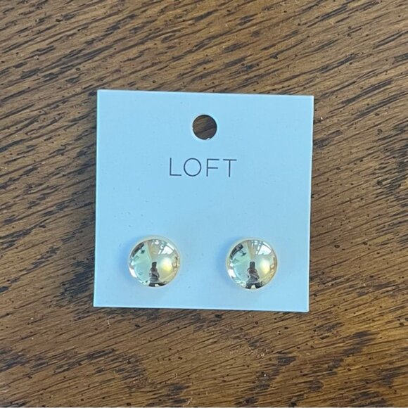 LOFT Classic Goldtone Post Earrings NWT MSRP $25 - Picture 2 of 3